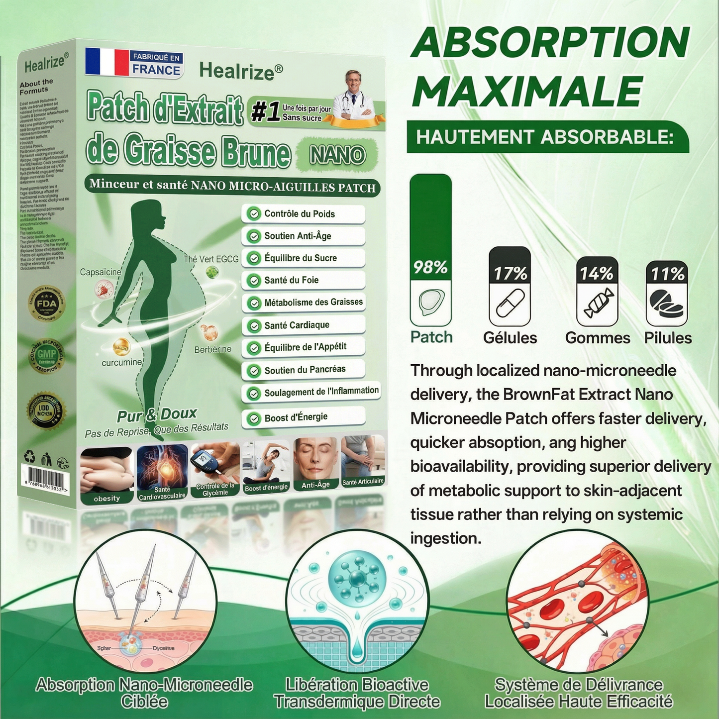 𝑶𝒇𝒇𝒊𝒄𝒊𝒂𝒍 𝑩𝒐𝒖𝒕𝒊𝒒𝒖𝒆✨ | 𝐇𝐞𝐚𝐥𝐫𝐢𝐳𝐞® Patch Microneedle Nanométrique à Extrait de Tissu Adipeux Brun (𝙐𝙣𝙚 𝙛𝙤𝙞𝙨 𝙥𝙖𝙧 𝙟𝙤𝙪𝙧, 𝙘𝙝𝙖𝙣𝙜𝙚𝙢𝙚𝙣𝙩𝙨 𝙫𝙞𝙨𝙞𝙗𝙡𝙚𝙨 𝙚𝙣 7 𝙟𝙤𝙪𝙧𝙨)😮21